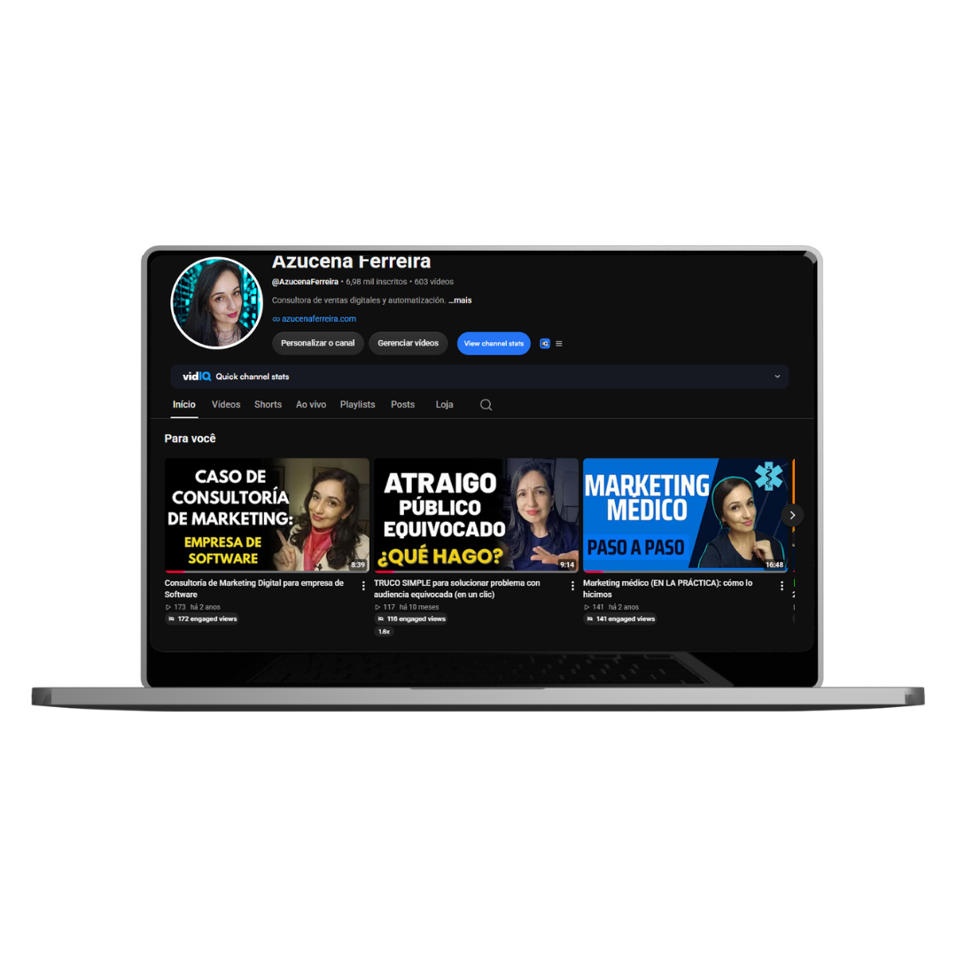 Canal de YouTube de Azucena Ferreira